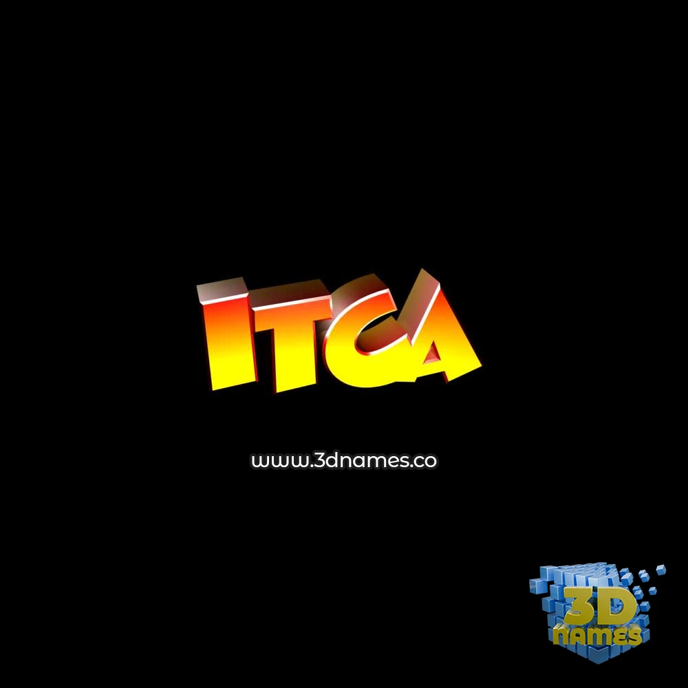 itca in Black Background style - 3D name wallpaper