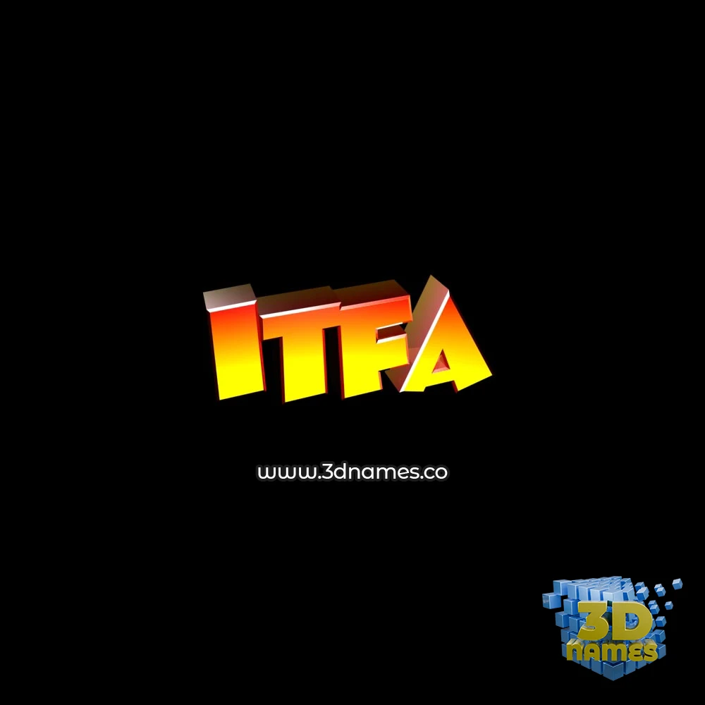 itfa in Black Background style - 3D name wallpaper