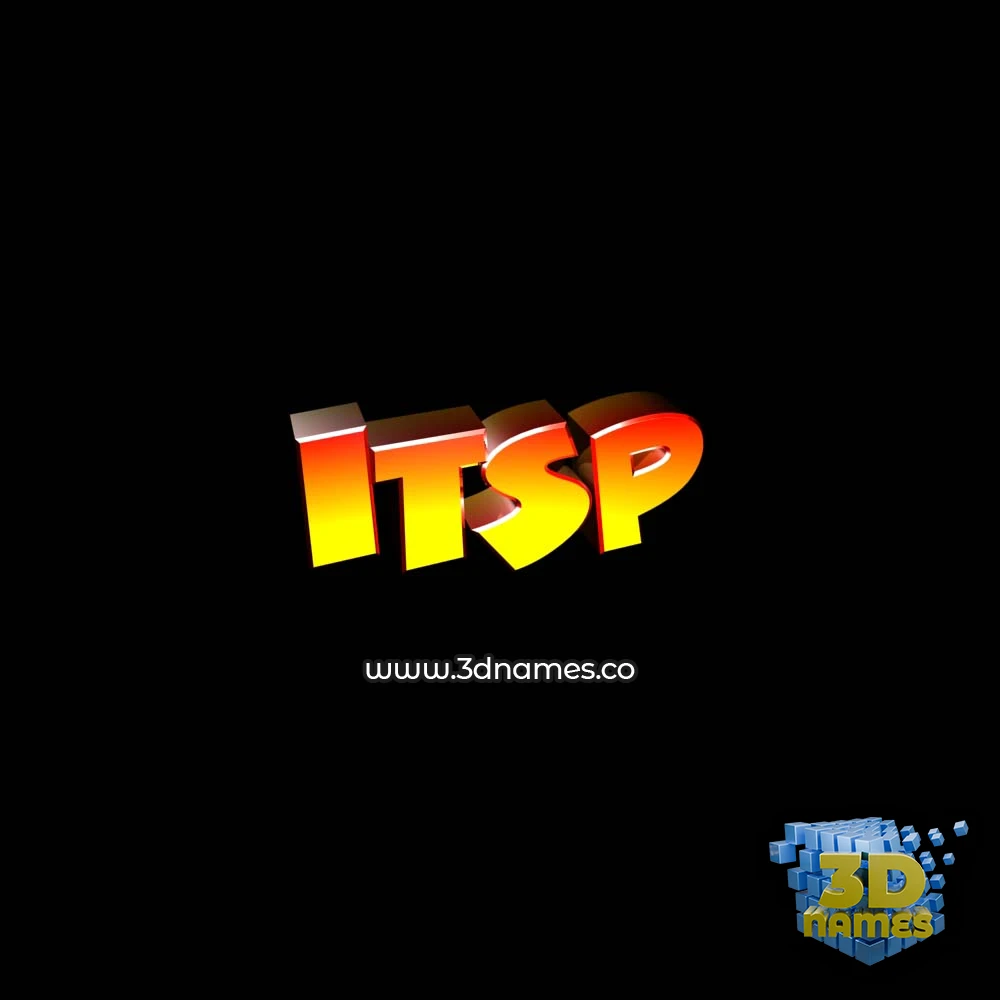 itsp in Black Background style - 3D name wallpaper