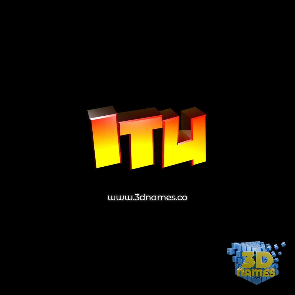 itu in Black Background style - 3D name wallpaper