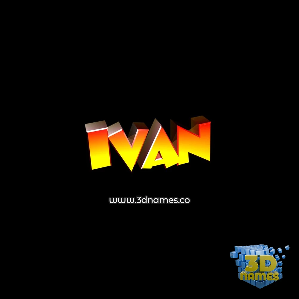 ivan in Black Background style - 3D name wallpaper