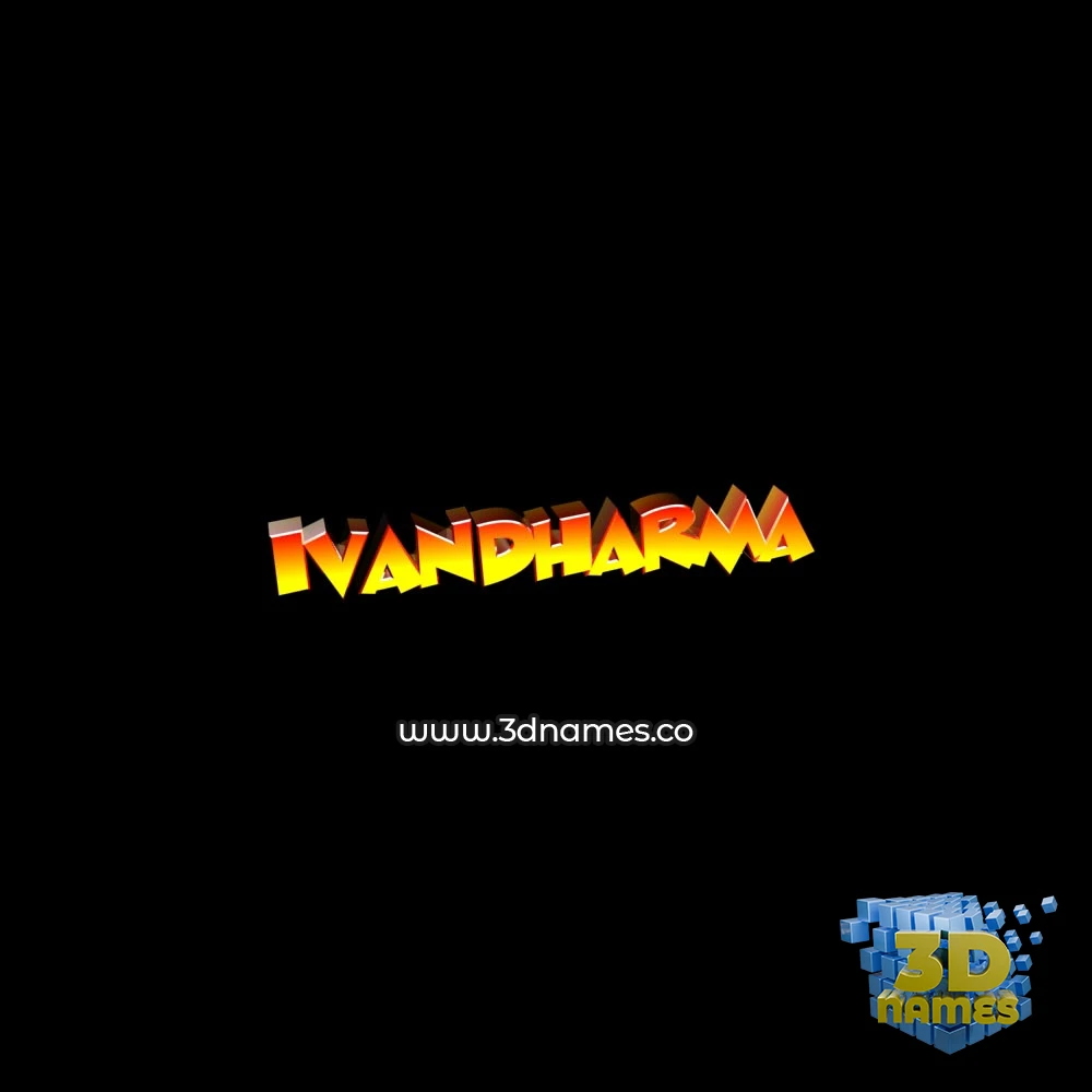 ivandharma in Black Background style - 3D name wallpaper