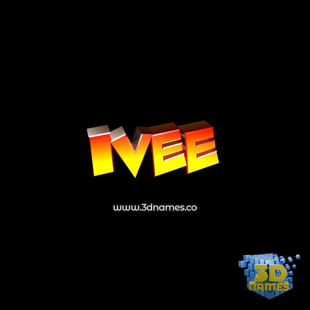 ivee in Black Background style - 3D name wallpaper