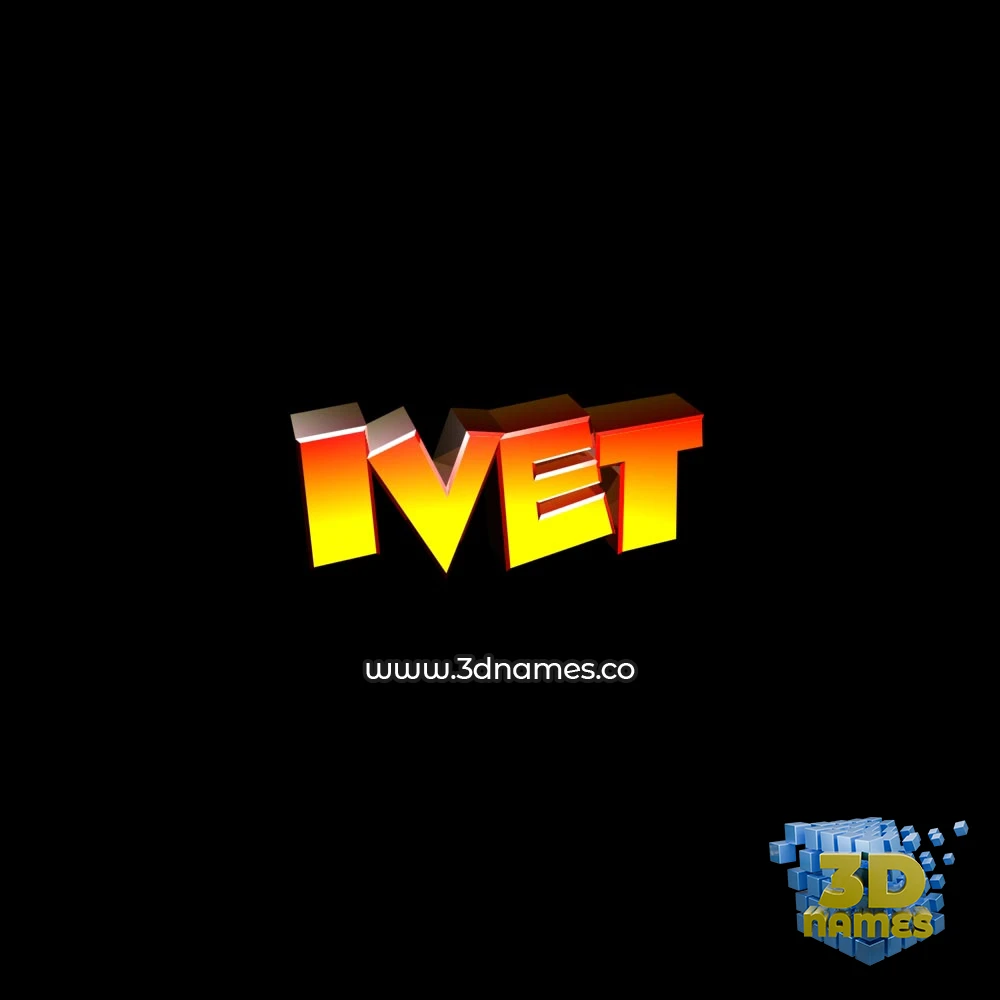 ivet in Black Background style - 3D name wallpaper