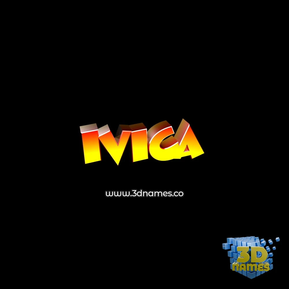 ivica in Black Background style - 3D name wallpaper