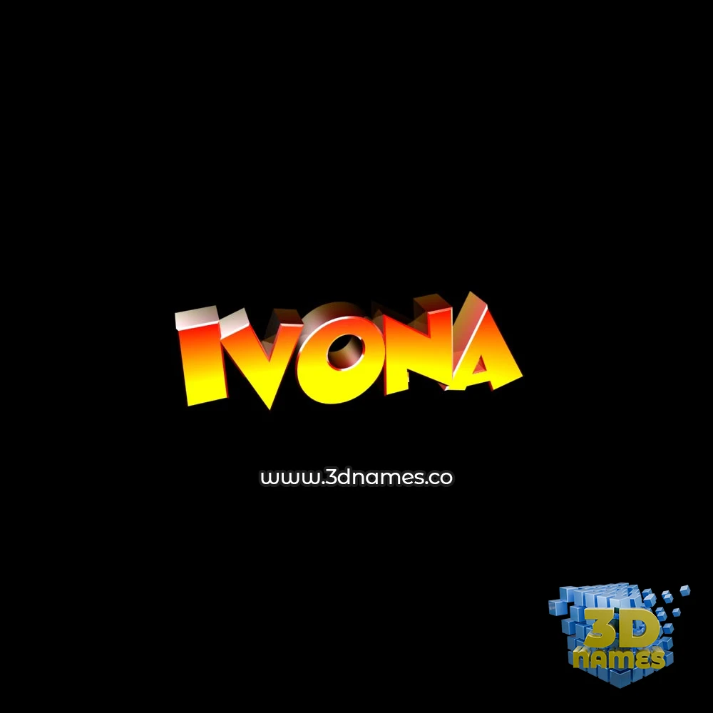 ivona in Black Background style - 3D name wallpaper