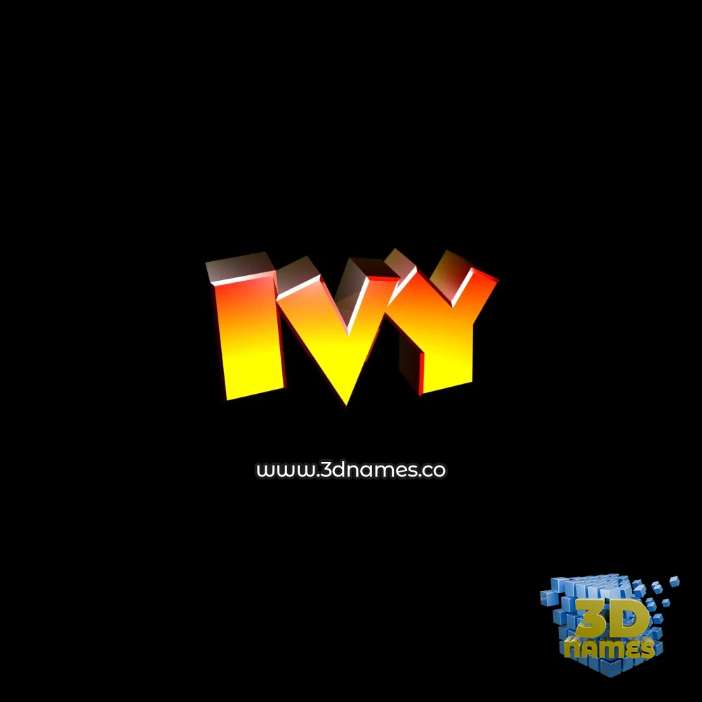ivy in Black Background style - 3D name wallpaper