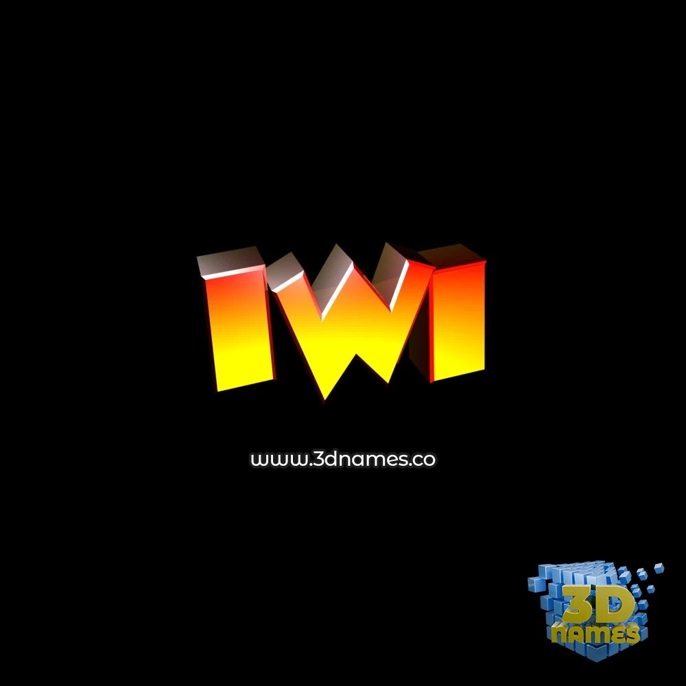 iwi in Black Background style - 3D name wallpaper