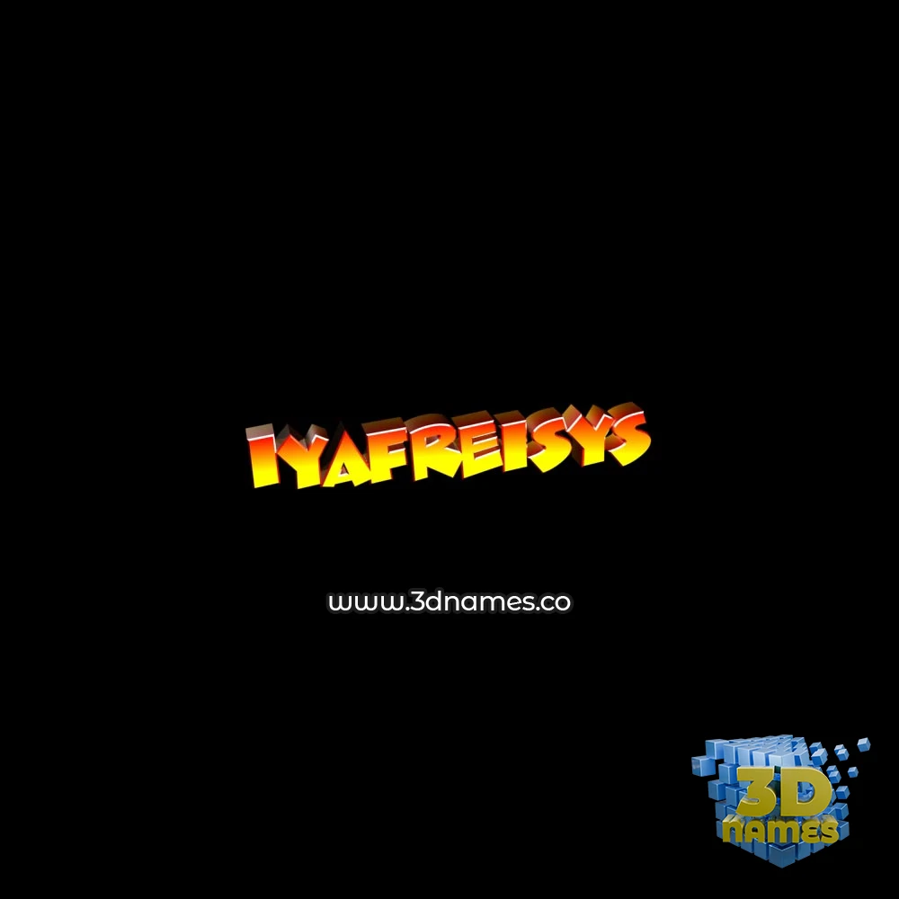 iyafreisys in Black Background style - 3D name wallpaper