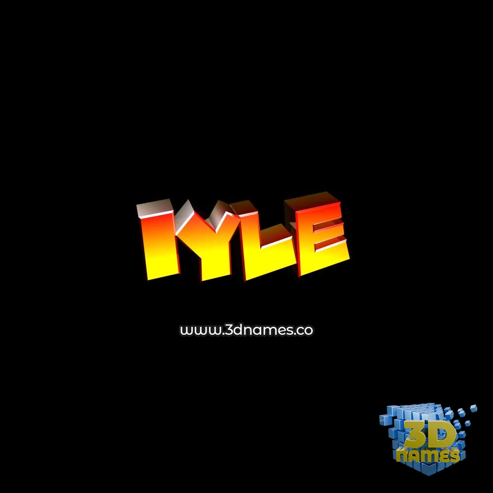 iyle in Black Background style - 3D name wallpaper