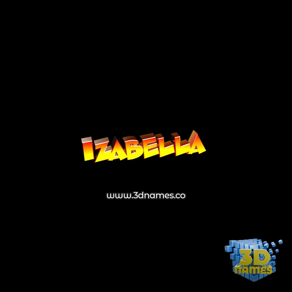 izabella in Black Background style - 3D name wallpaper