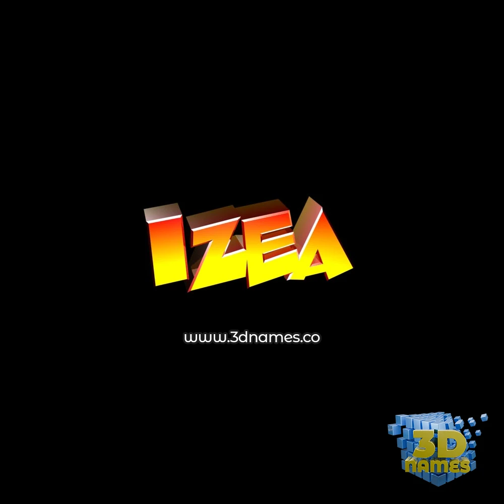 izea in Black Background style - 3D name wallpaper