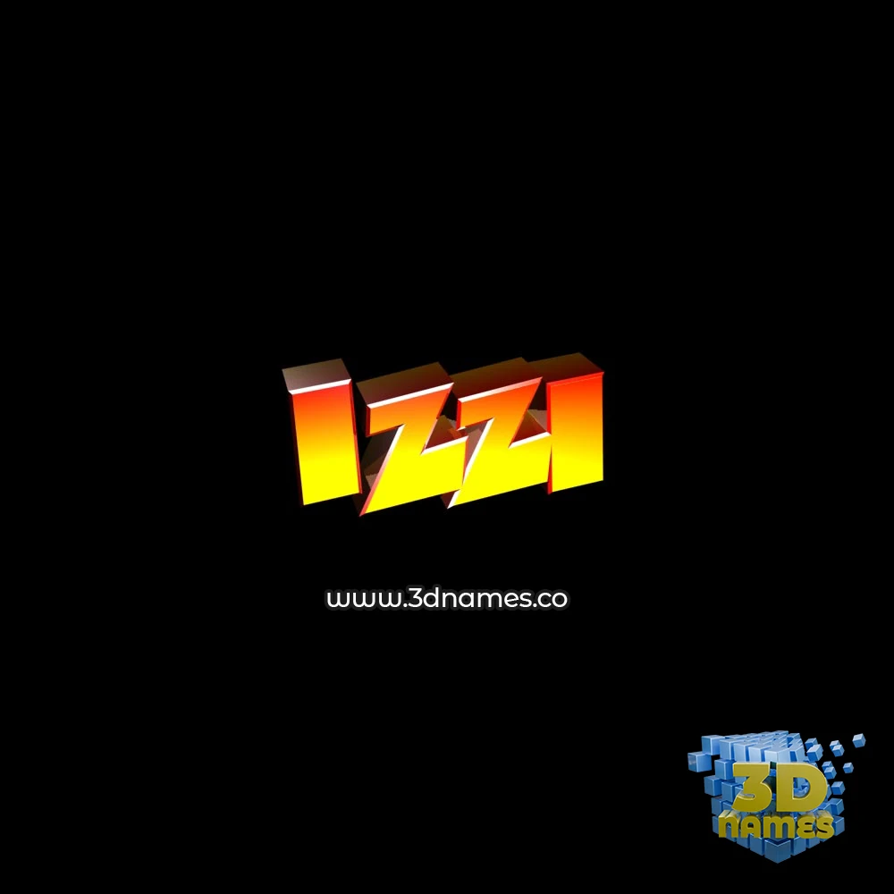 izzi in Black Background style - 3D name wallpaper