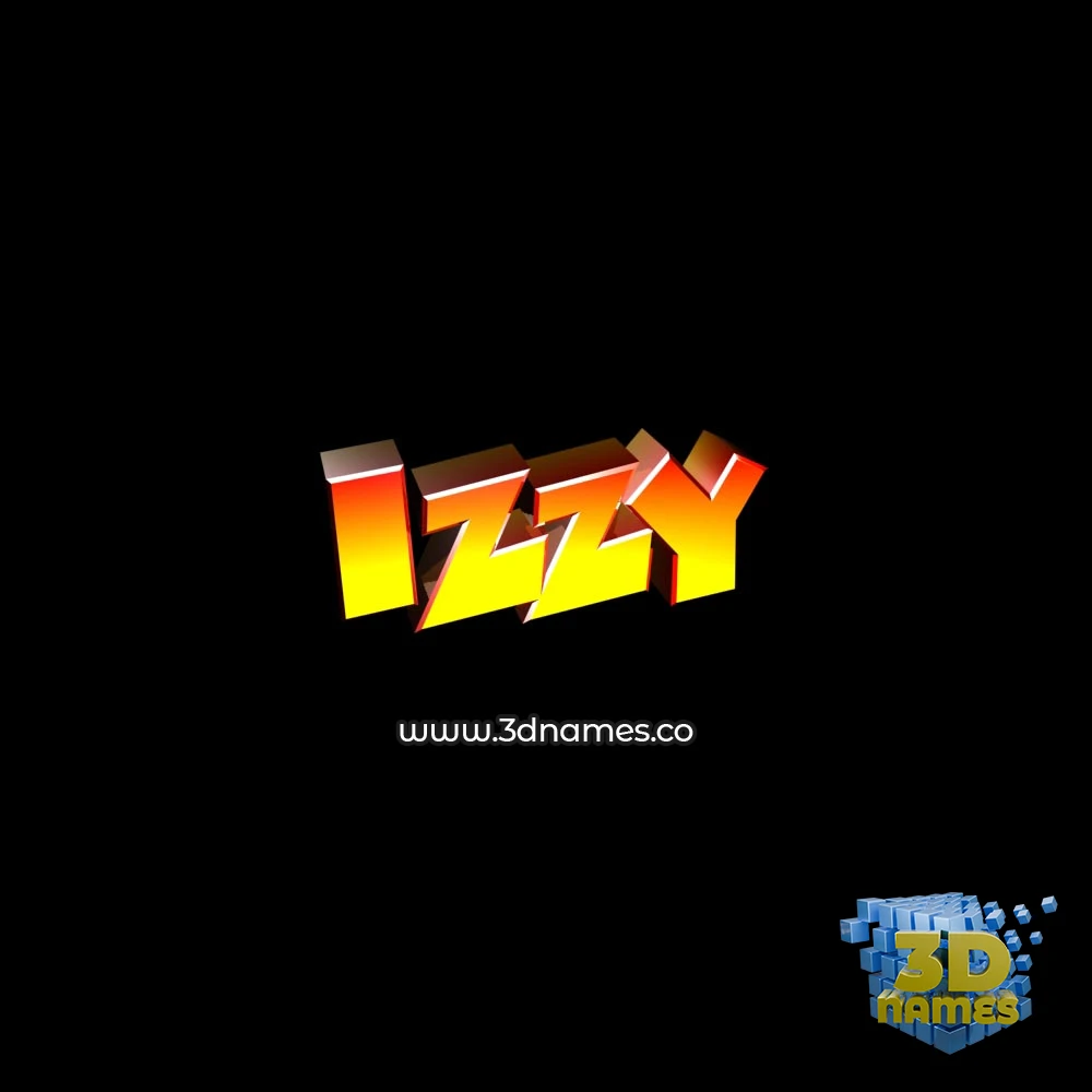 izzy in Black Background style - 3D name wallpaper
