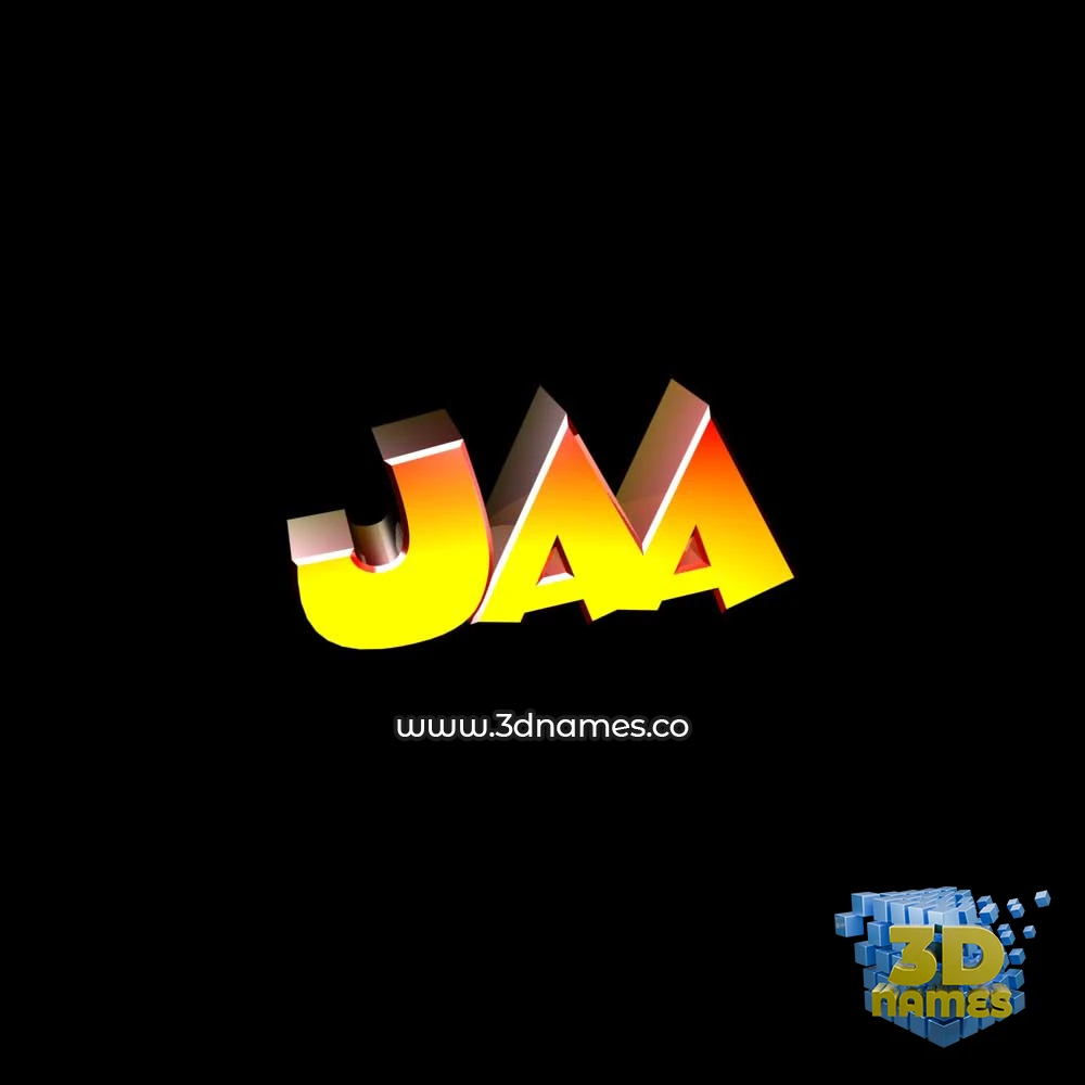 jaa in Black Background style - 3D name wallpaper