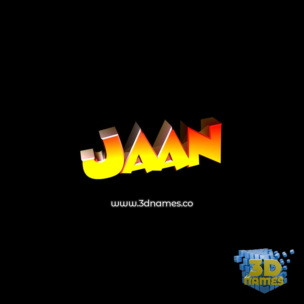 jaan in Black Background style - 3D name wallpaper