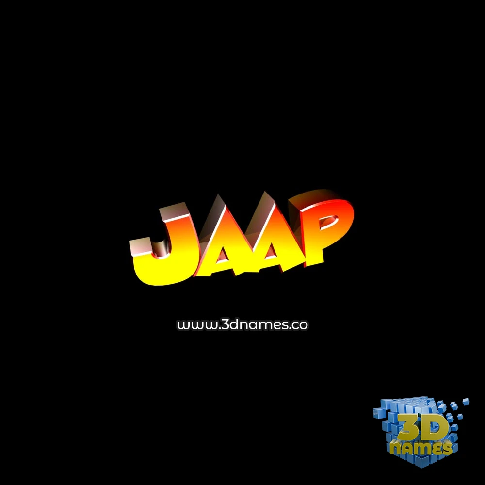 jaap in Black Background style - 3D name wallpaper