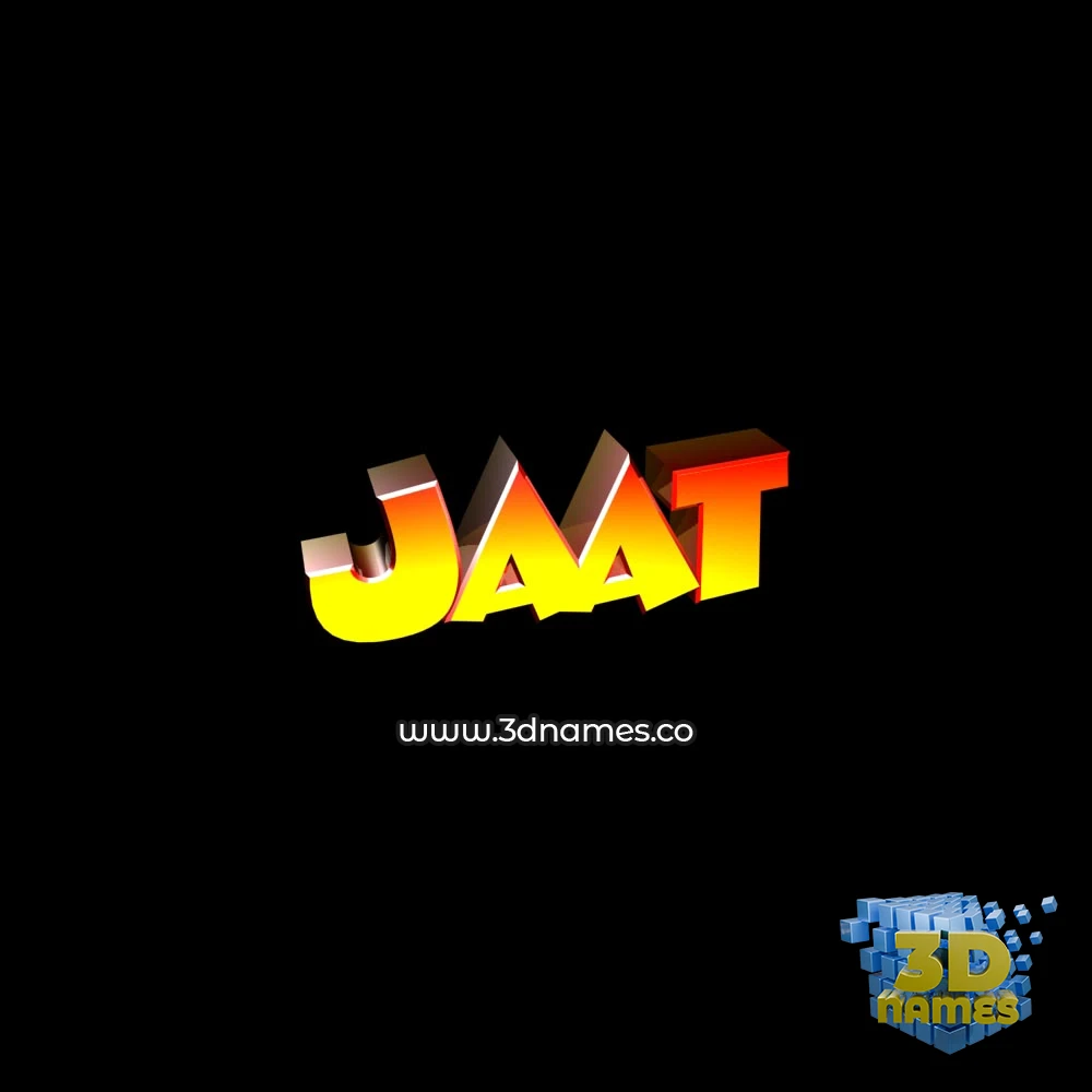jaat in Black Background style - 3D name wallpaper