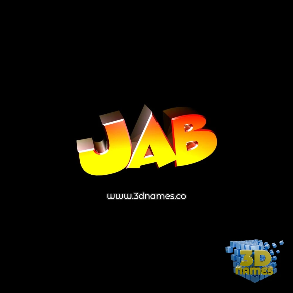 jab in Black Background style - 3D name wallpaper