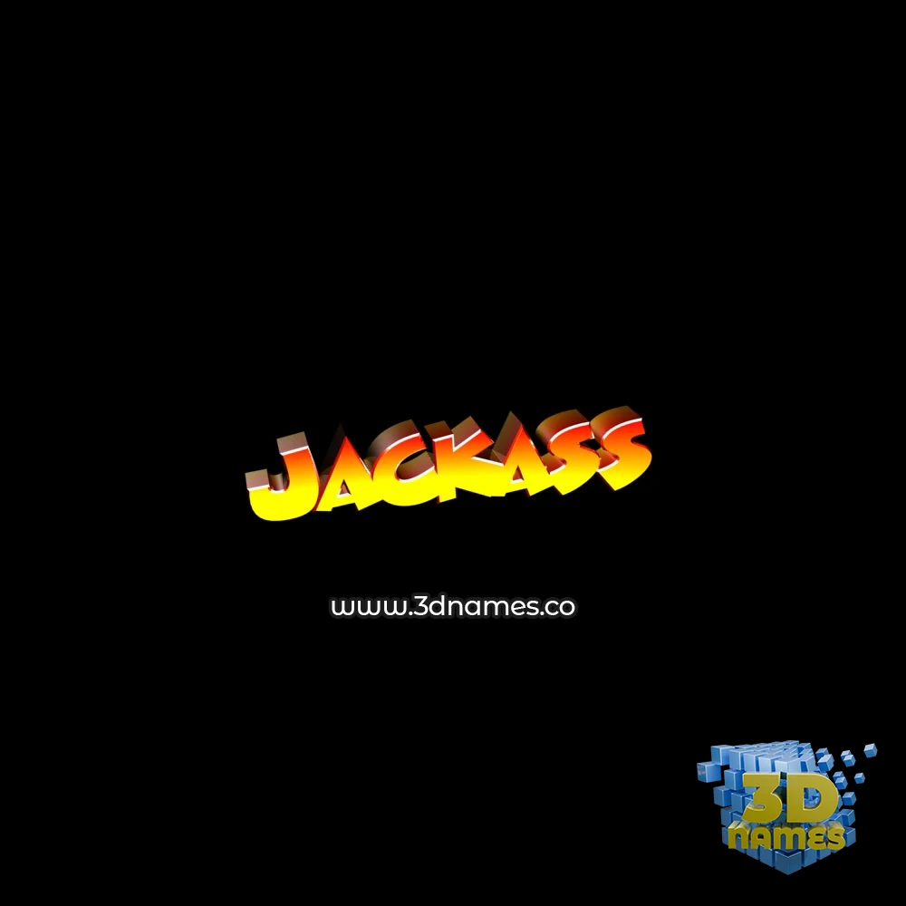jackass in Black Background style - 3D name wallpaper