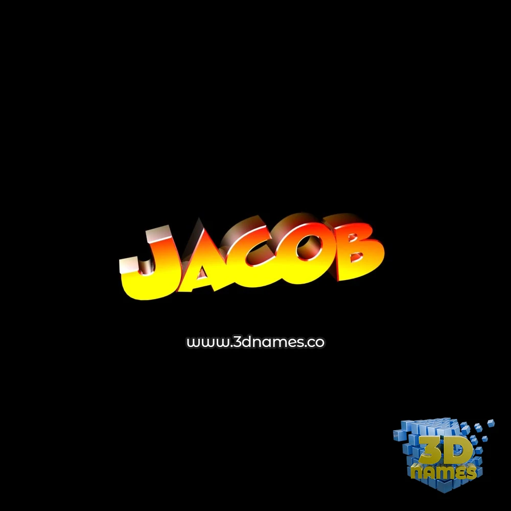 jacob in Black Background style - 3D name wallpaper