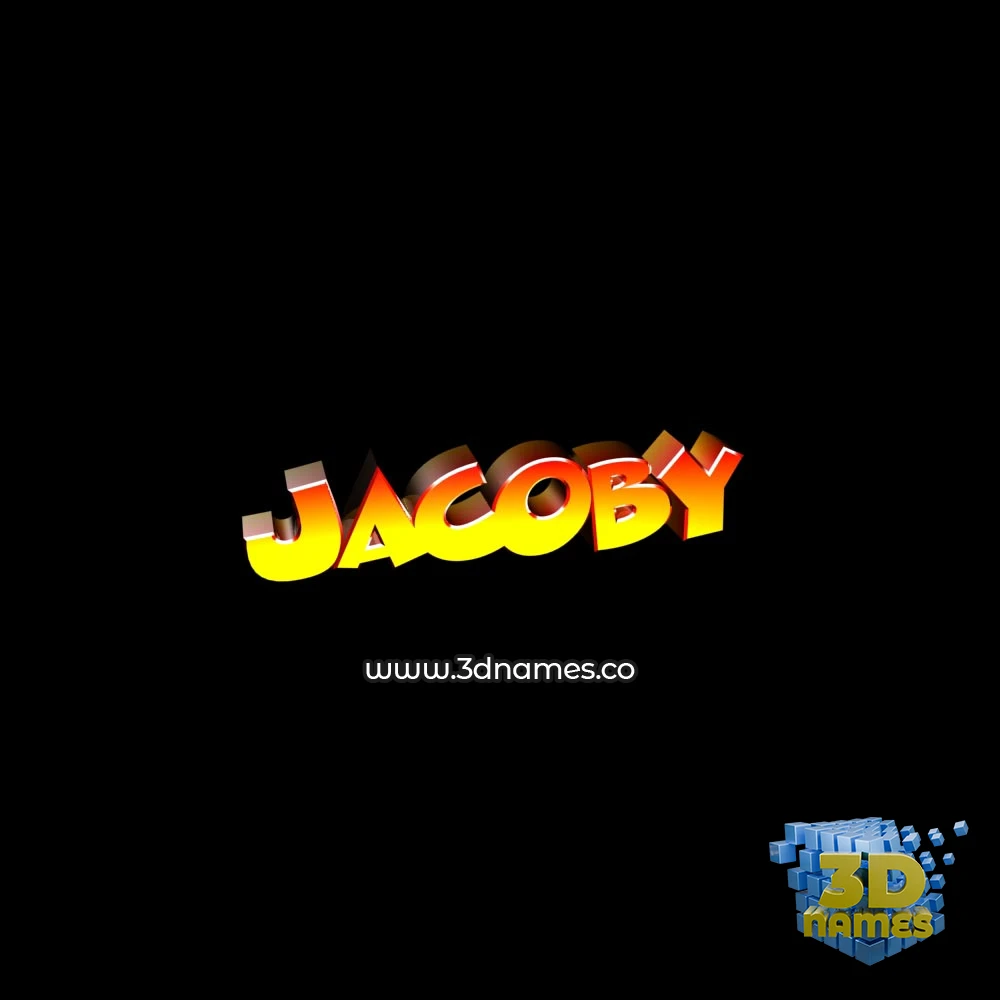 jacoby in Black Background style - 3D name wallpaper