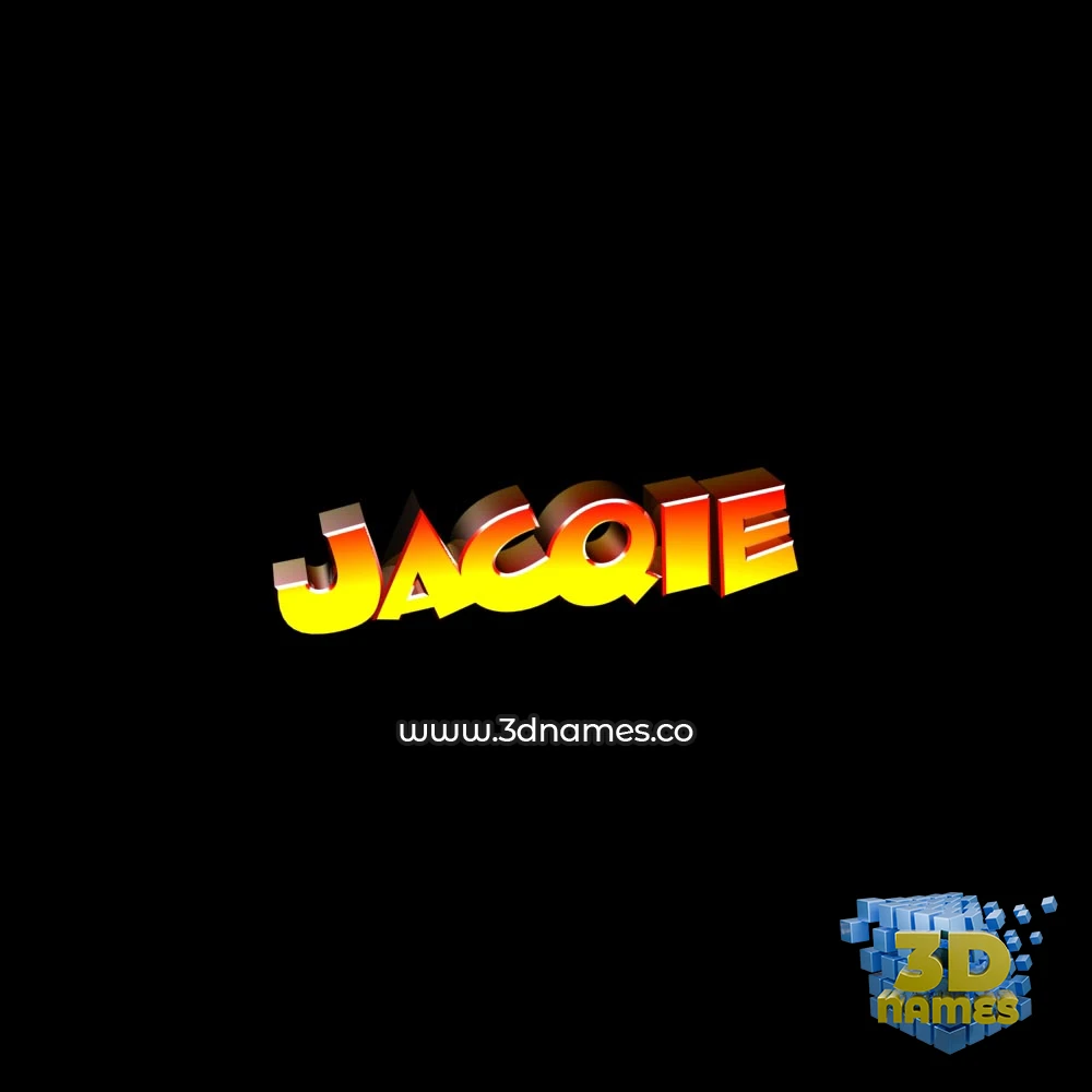 jacqie in Black Background style - 3D name wallpaper