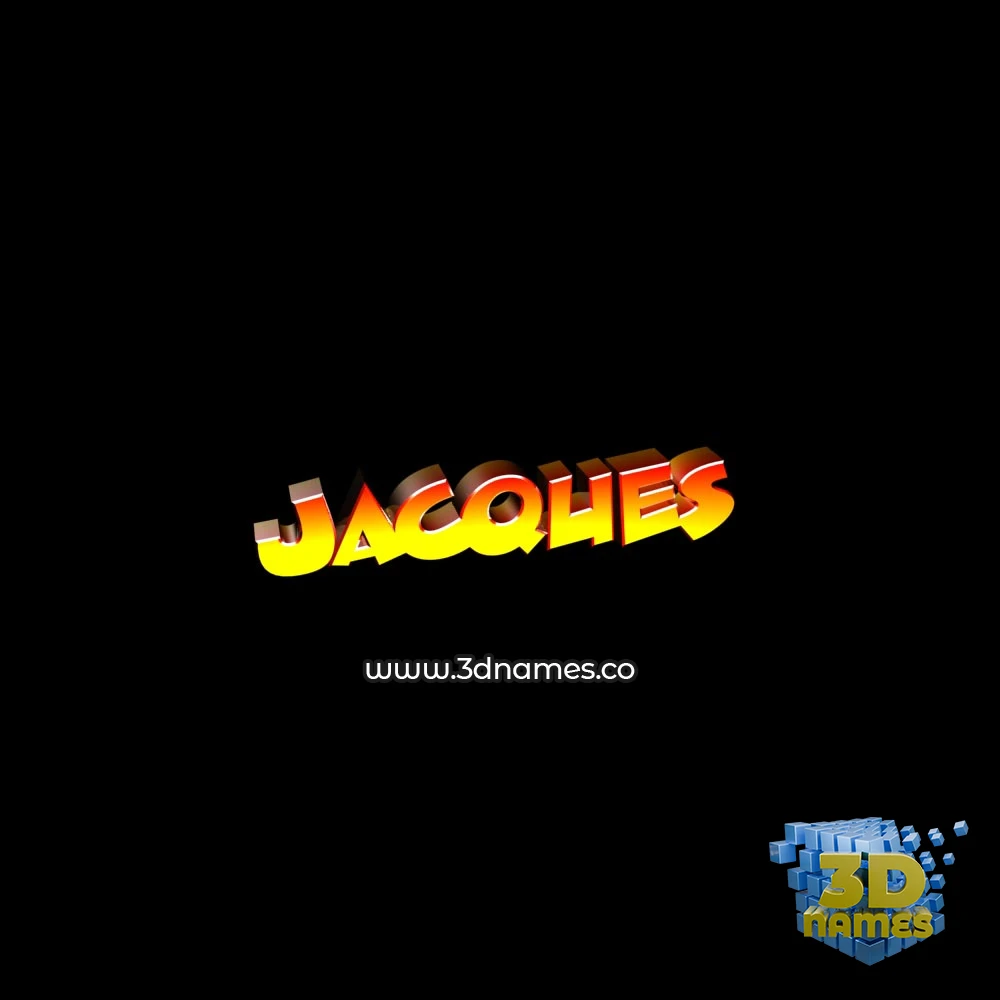 jacques in Black Background style - 3D name wallpaper