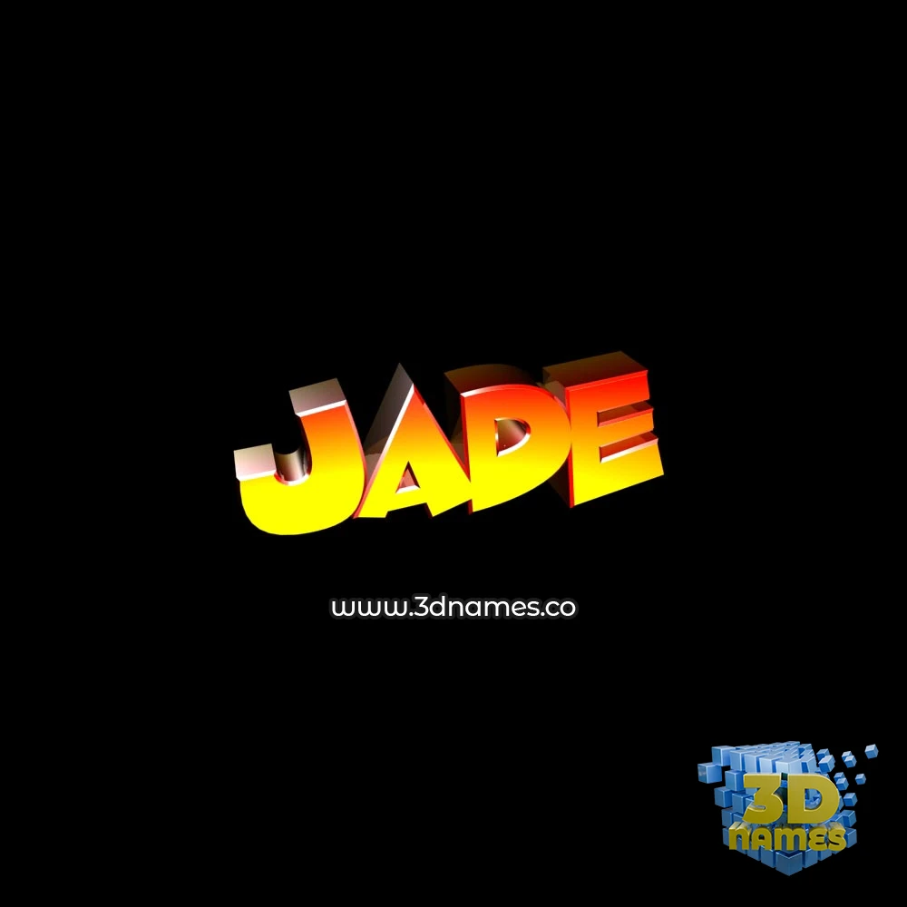 jade in Black Background style - 3D name wallpaper