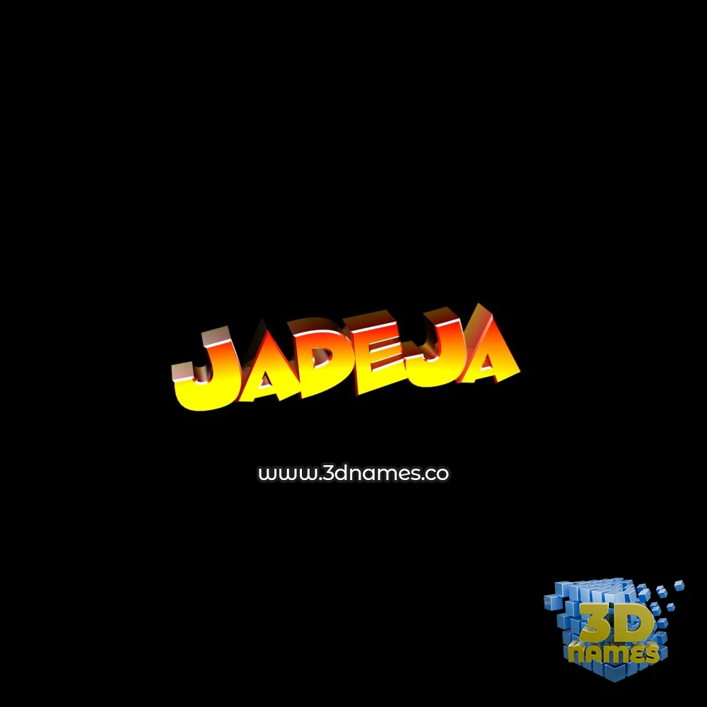 jadeja in Black Background style - 3D name wallpaper