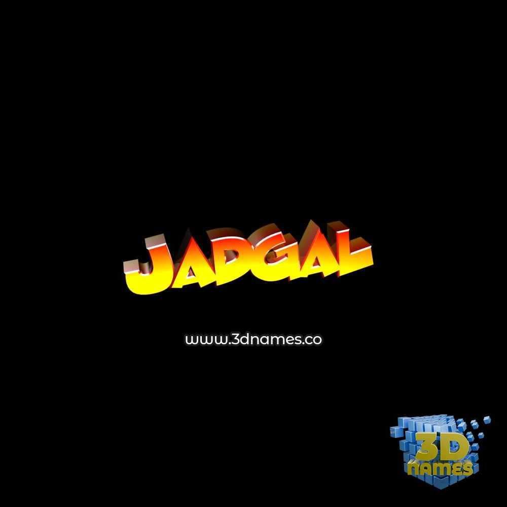 jadgal in Black Background style - 3D name wallpaper
