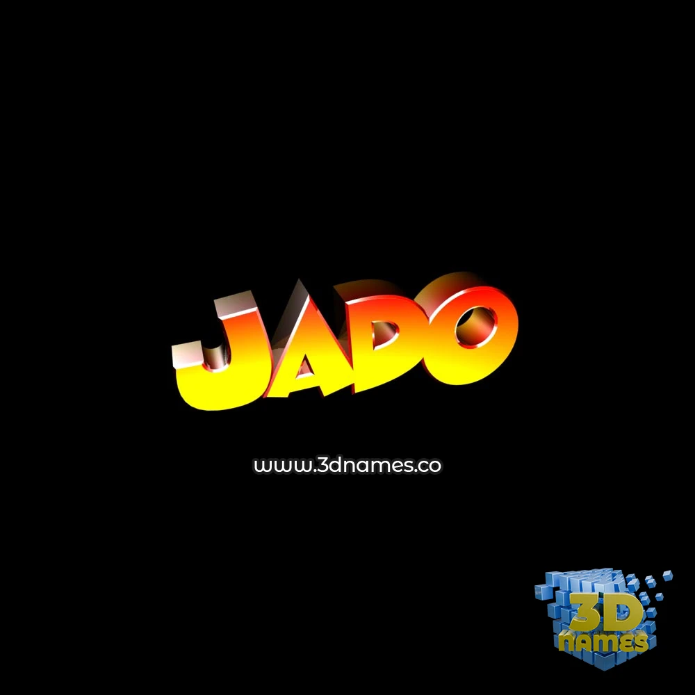 jado in Black Background style - 3D name wallpaper
