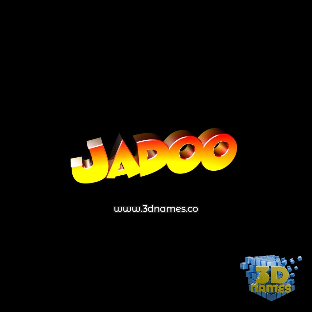 jadoo in Black Background style - 3D name wallpaper