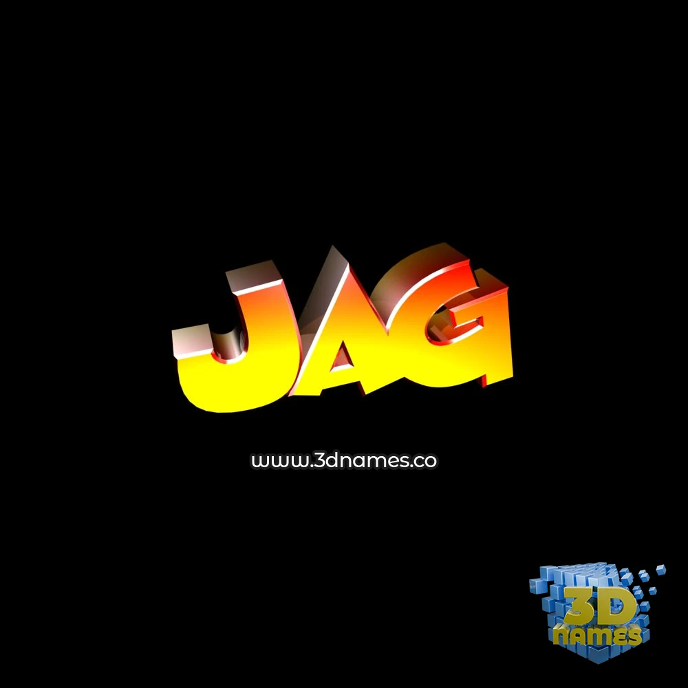 jag in Black Background style - 3D name wallpaper