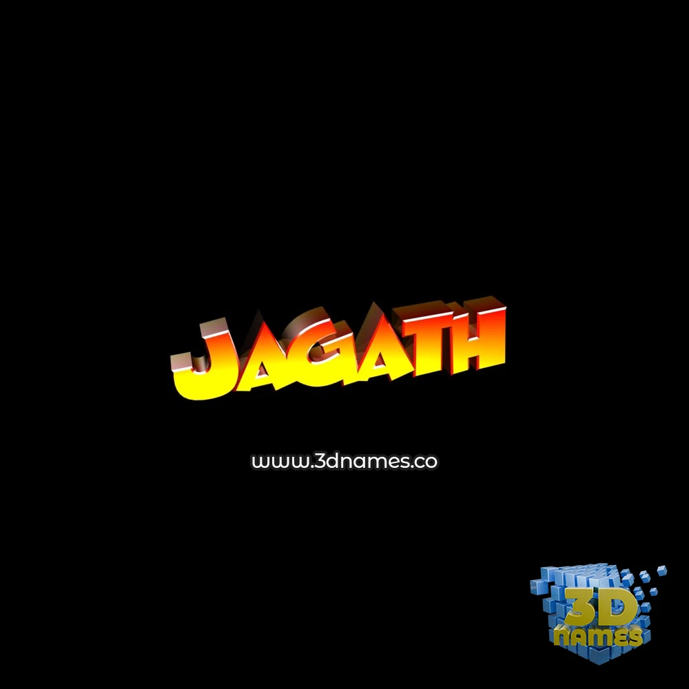 jagath in Black Background style - 3D name wallpaper