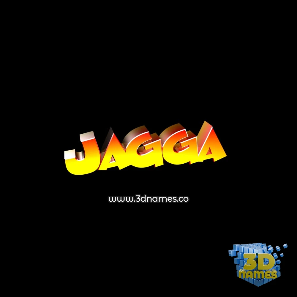 jagga in Black Background style - 3D name wallpaper