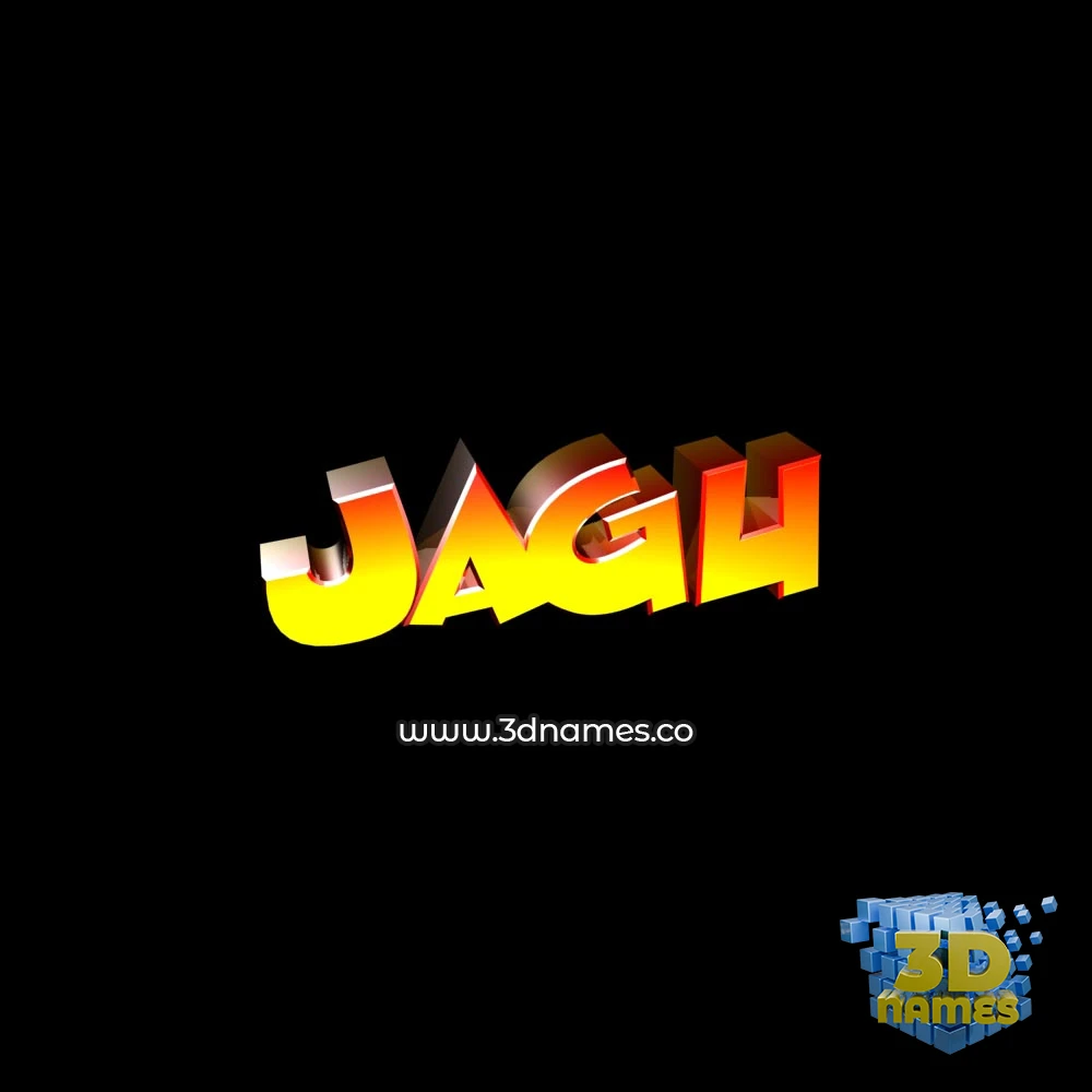 jagu in Black Background style - 3D name wallpaper