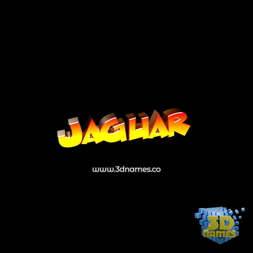 jaguar in Black Background style - 3D name wallpaper