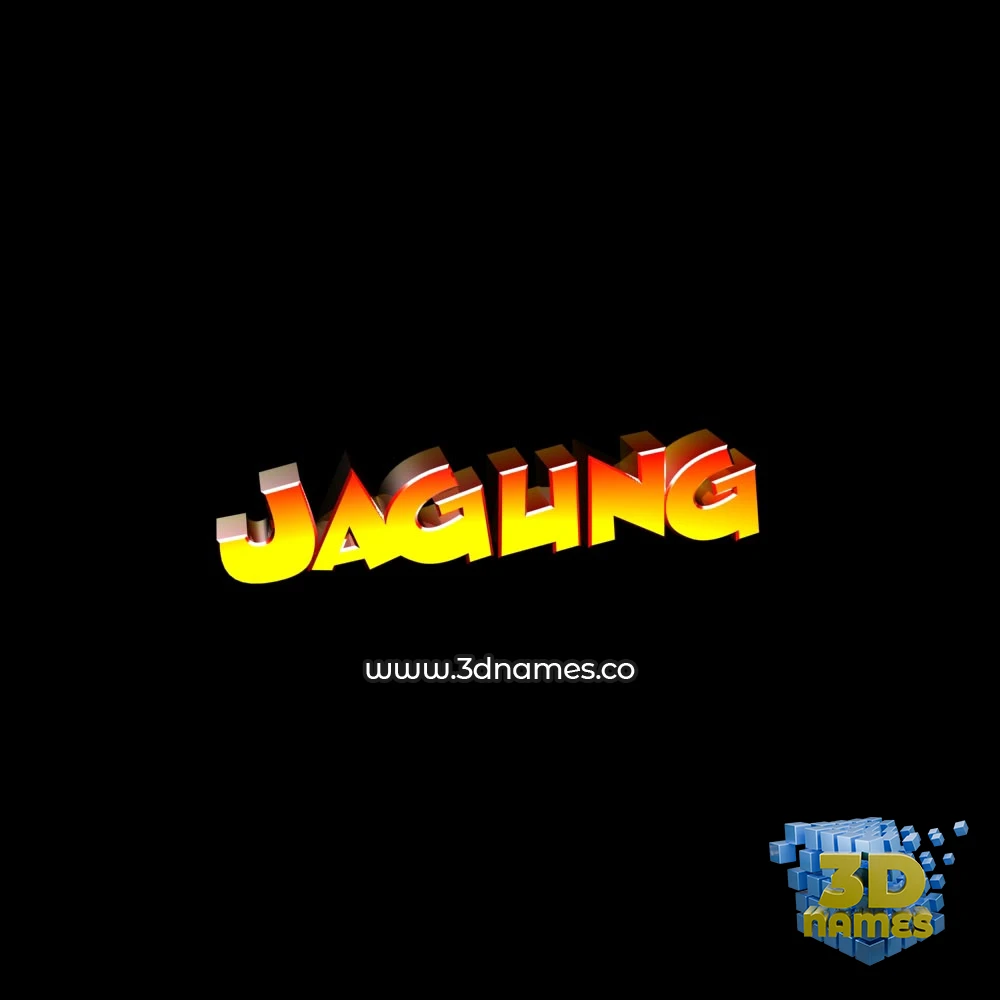 jagung in Black Background style - 3D name wallpaper