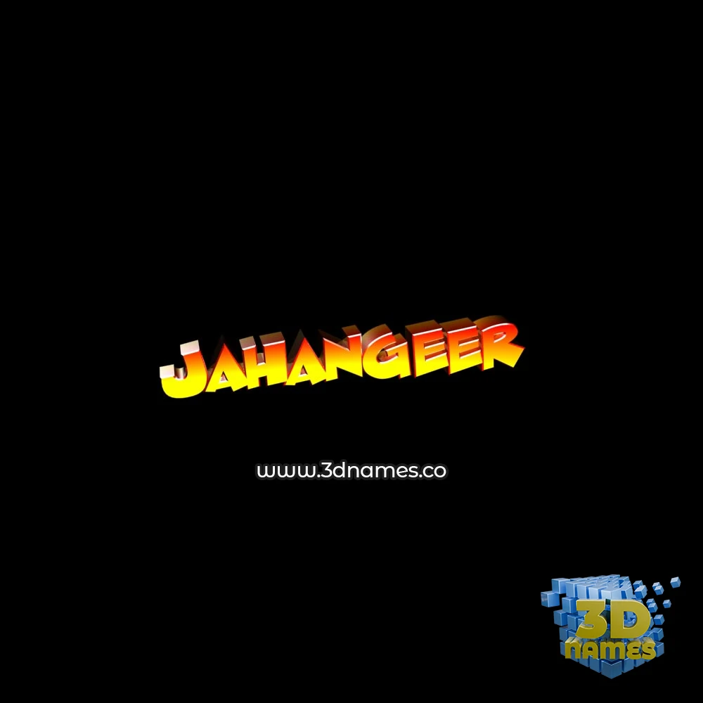 jahangeer in Black Background style - 3D name wallpaper