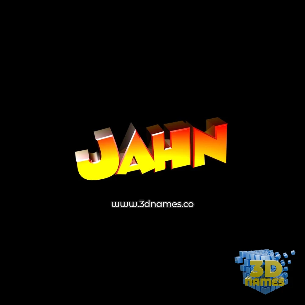 jahn in Black Background style - 3D name wallpaper