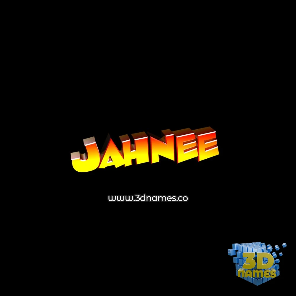 jahnee in Black Background style - 3D name wallpaper