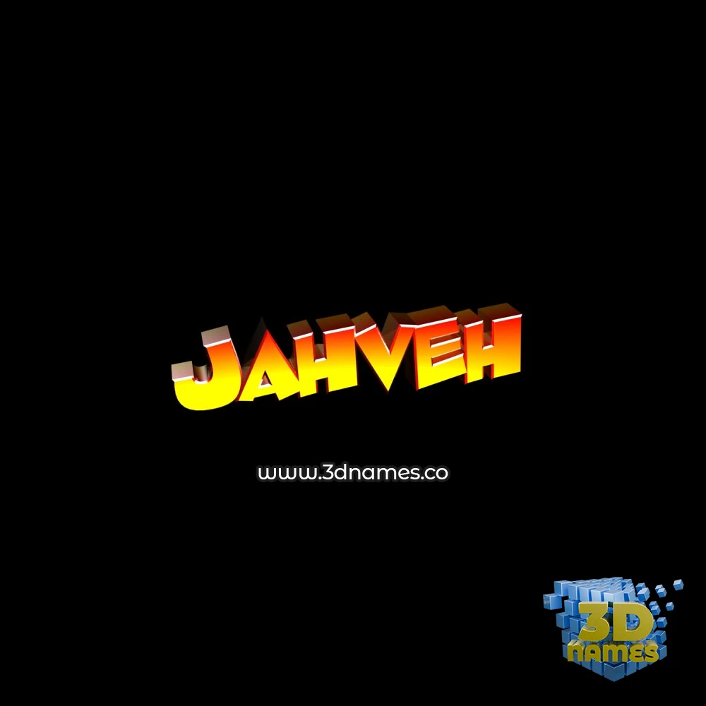 jahveh in Black Background style - 3D name wallpaper