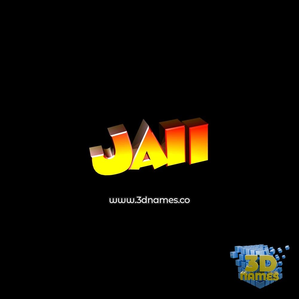jaii in Black Background style - 3D name wallpaper