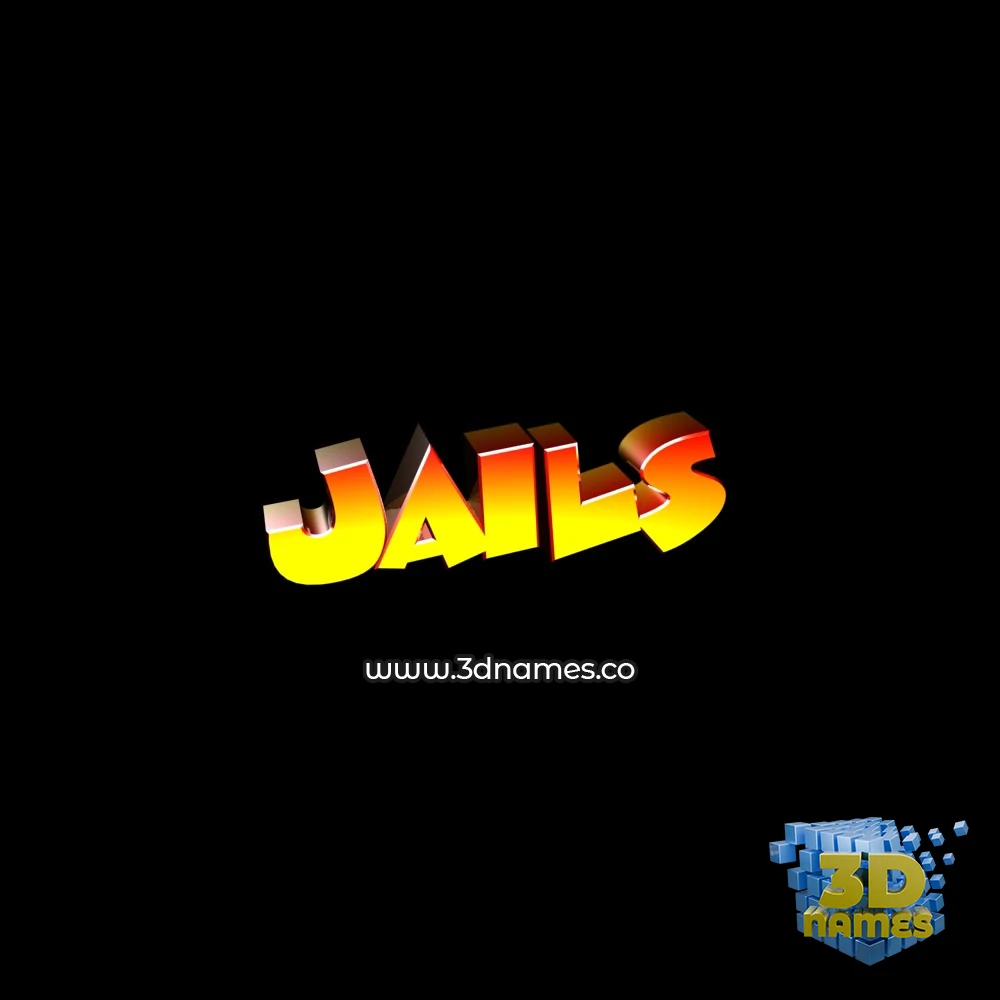jails in Black Background style - 3D name wallpaper