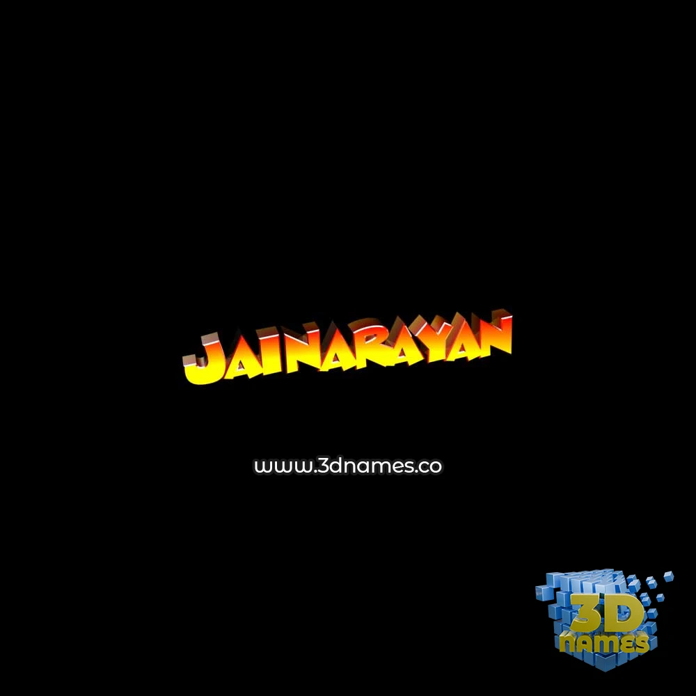 jainarayan in Black Background style - 3D name wallpaper