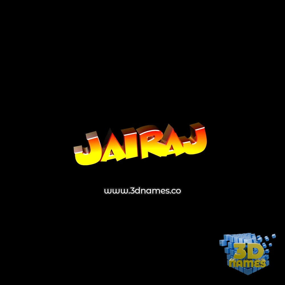 jairaj in Black Background style - 3D name wallpaper