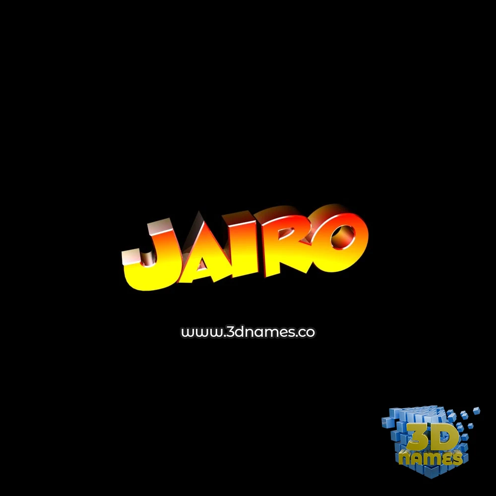 jairo in Black Background style - 3D name wallpaper