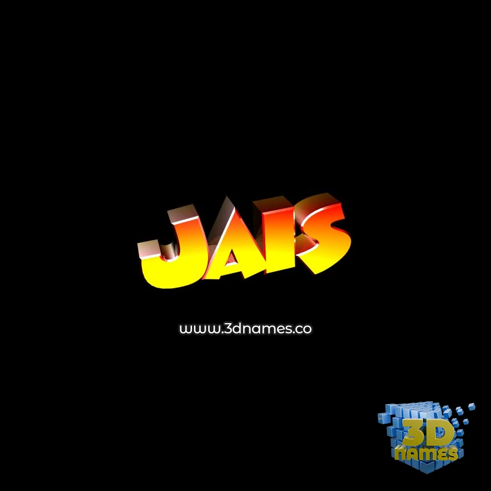 jais in Black Background style - 3D name wallpaper