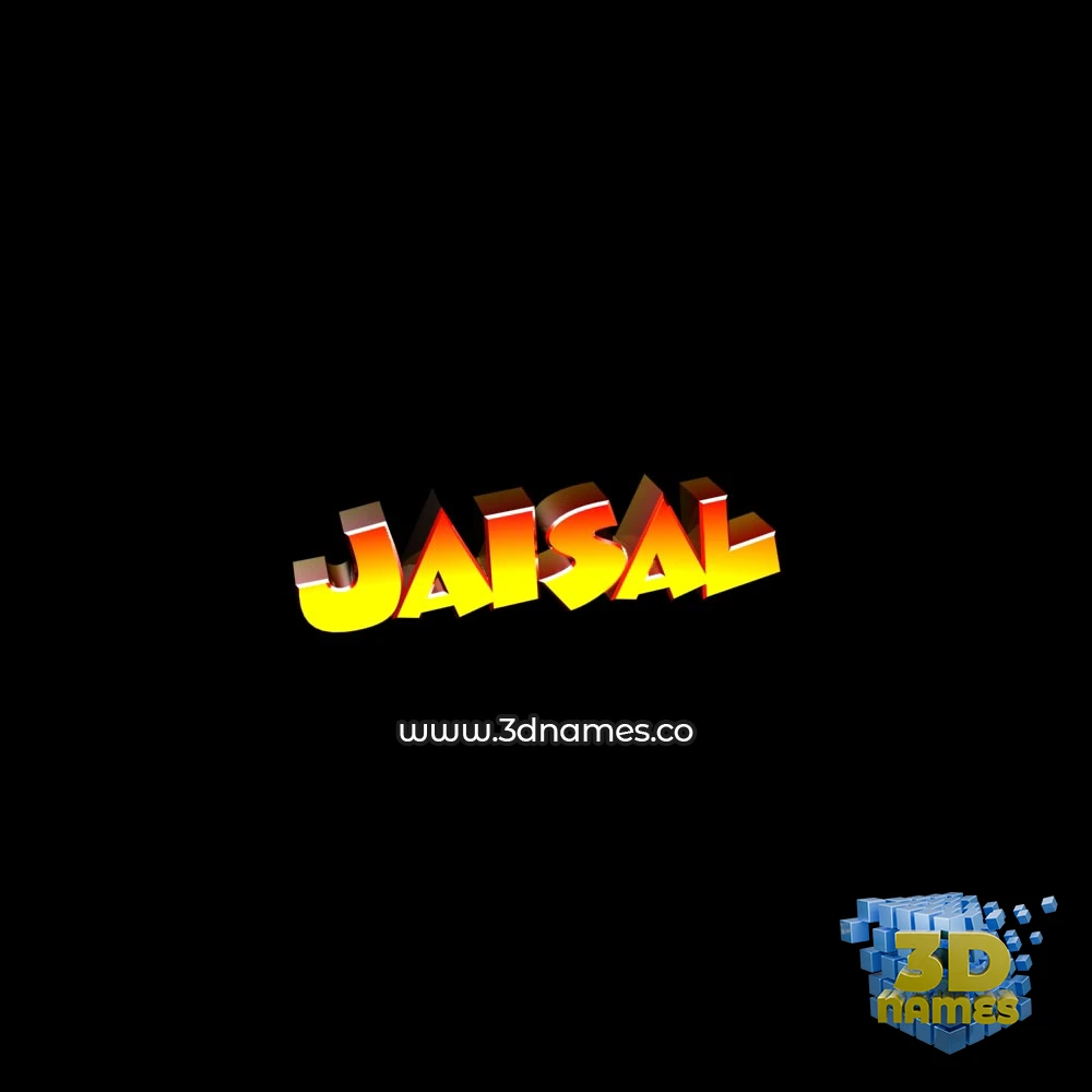 jaisal in Black Background style - 3D name wallpaper